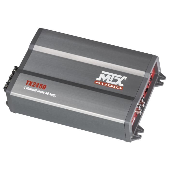 MTX AUDIO 4-Channel Amplifier - Class-AB 4x50W RMS - Variable Active Crossover 4x75Wrms