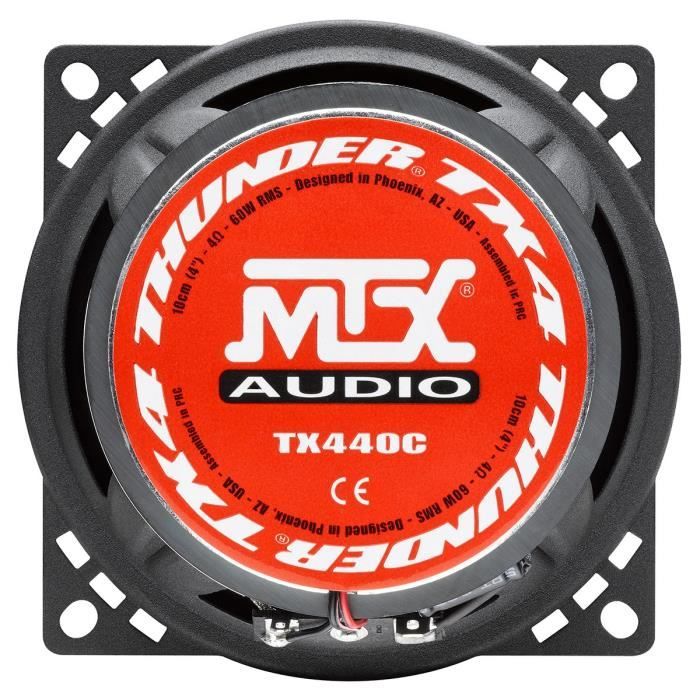 MTX TX440C 2-way 10 cm 60W RMS Coaxial Car Speakers