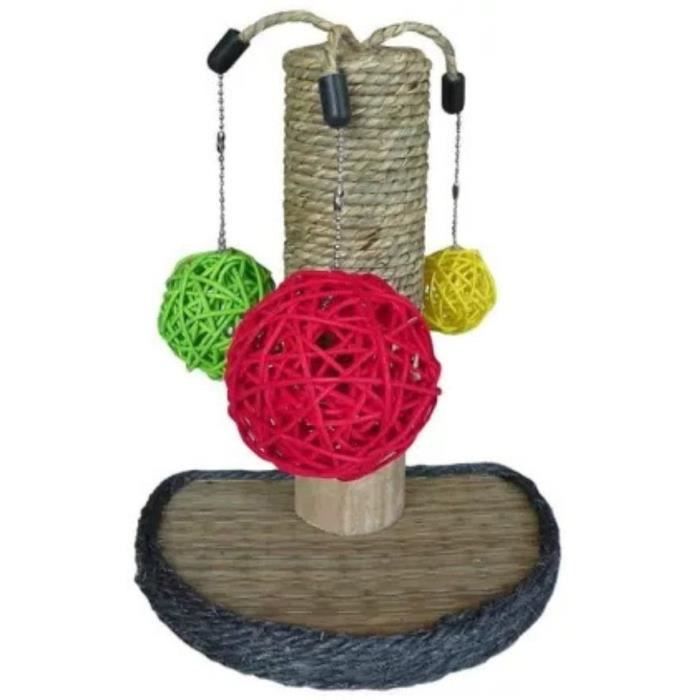 TYROL Rabbit Tree Rodent Accessory - Apple Tree - 14 x 19 x 26 cm - Wood, Seagrass