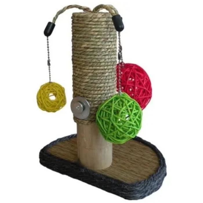 TYROL Rabbit Tree Rodent Accessory - Apple Tree - 14 x 19 x 26 cm - Wood, Seagrass