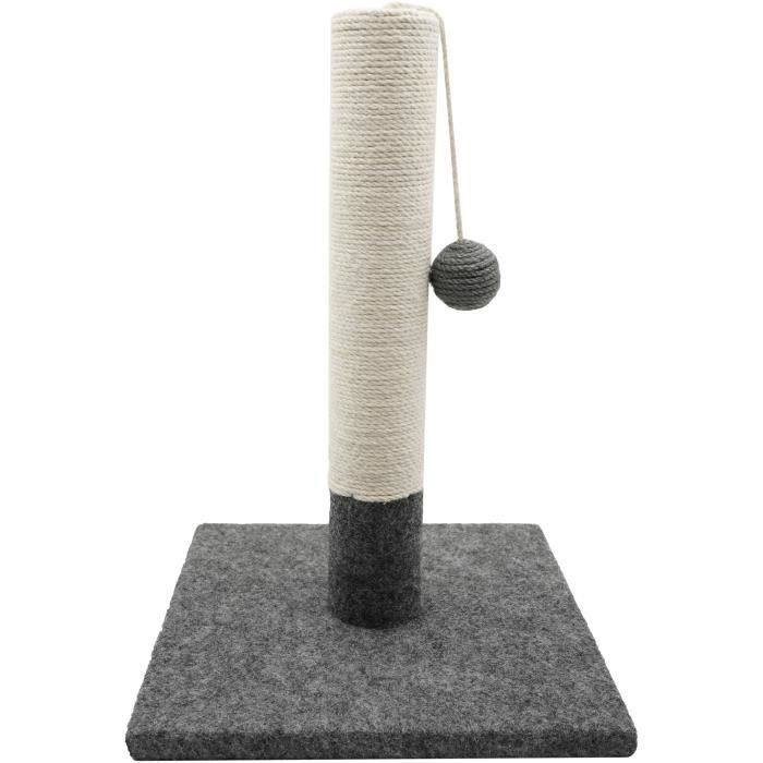 TYROL Scratching Post 404113 Single 42 cm Grey and White
