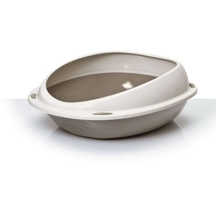 AIMÉ Oval Litter Box - Removable Rim - 45 x 36 x 15.5 cm