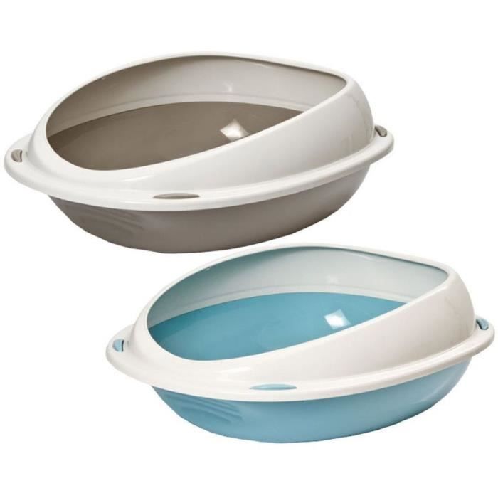 AIMÉ Oval Litter Box - Removable Rim - 45 x 36 x 15.5 cm