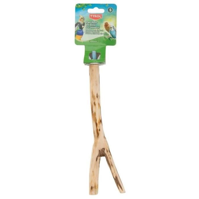 TYROL Bird Perch - Size L 30 cm - Natural Wood - For Medium Birds