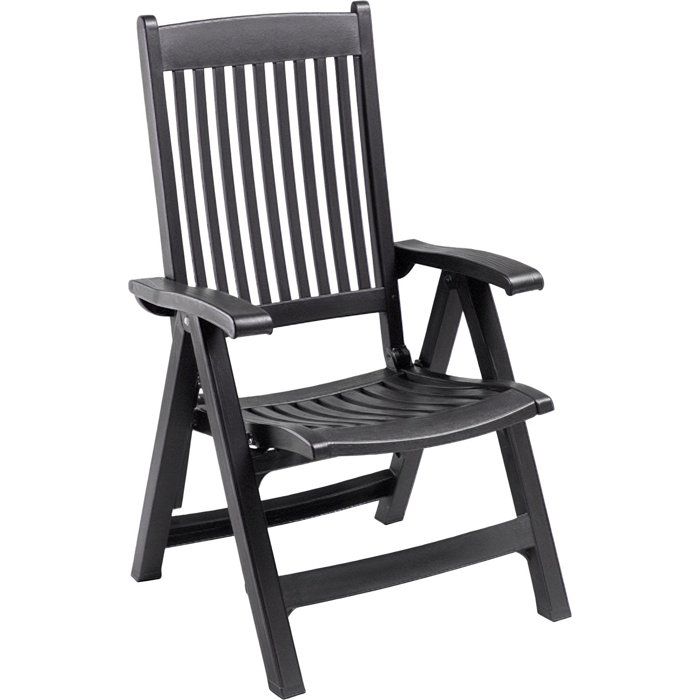 Lot de 2 fauteuils de jardin - GROSFILLEX - DR Iruba - Anthracite - Résine
