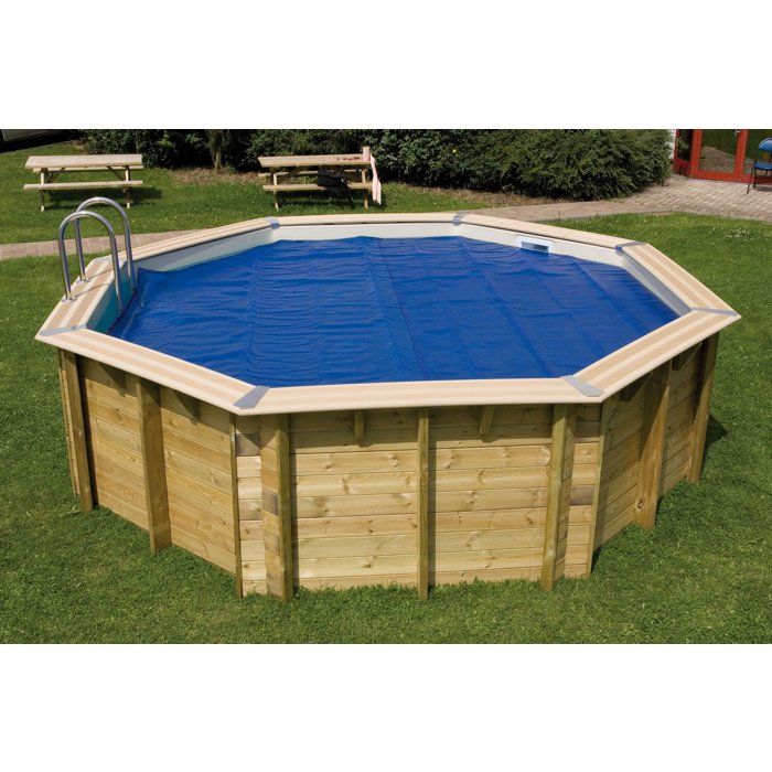 UBBINK Bubble Cover for Wooden Pools - 400 x 750 cm - Polyethylene - Blue