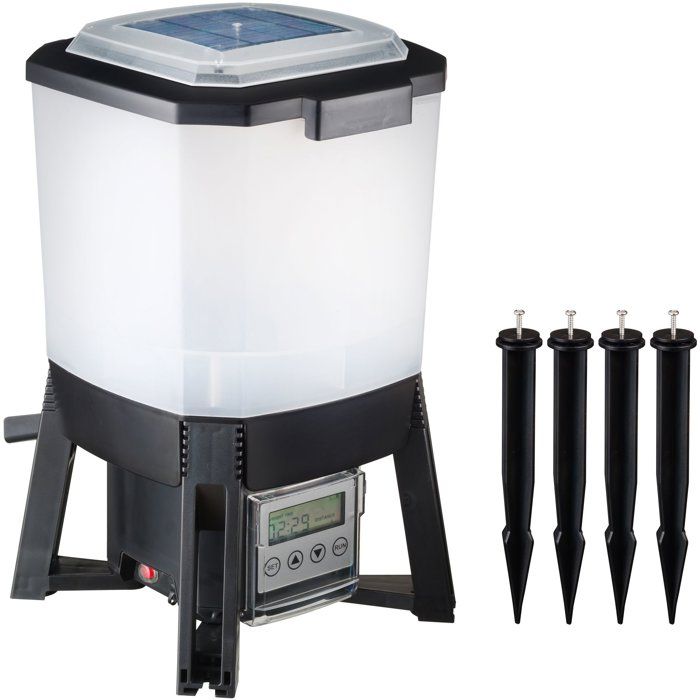 Distributeur automatique de nourriture pour poissons - UBBINK - Solaire - Réservoir 6 L - 1 a 6 nourrissages/jour - Portée 1 a 3 m