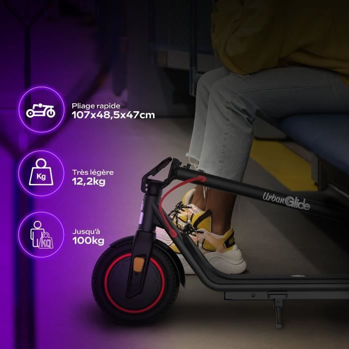 URBANGLIDE Electric Scooter - 85 Lite - 8.5 wheels - 36V - 400W - 20 km range - Disc brake - Turn signals -