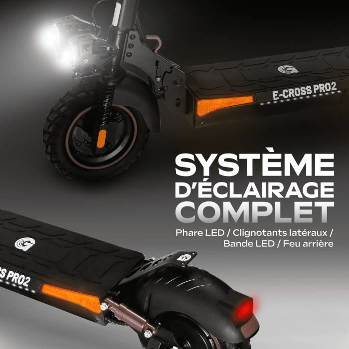 URBANGLIDE All-terrain Electric Scooter - ECROSS PRO 2 - 10 - 48V - 800 W - 13Ah - Range 50KM