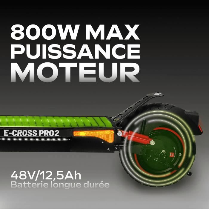 URBANGLIDE All-terrain Electric Scooter - ECROSS PRO 2 - 10 - 48V - 800 W - 13Ah - Range 50KM