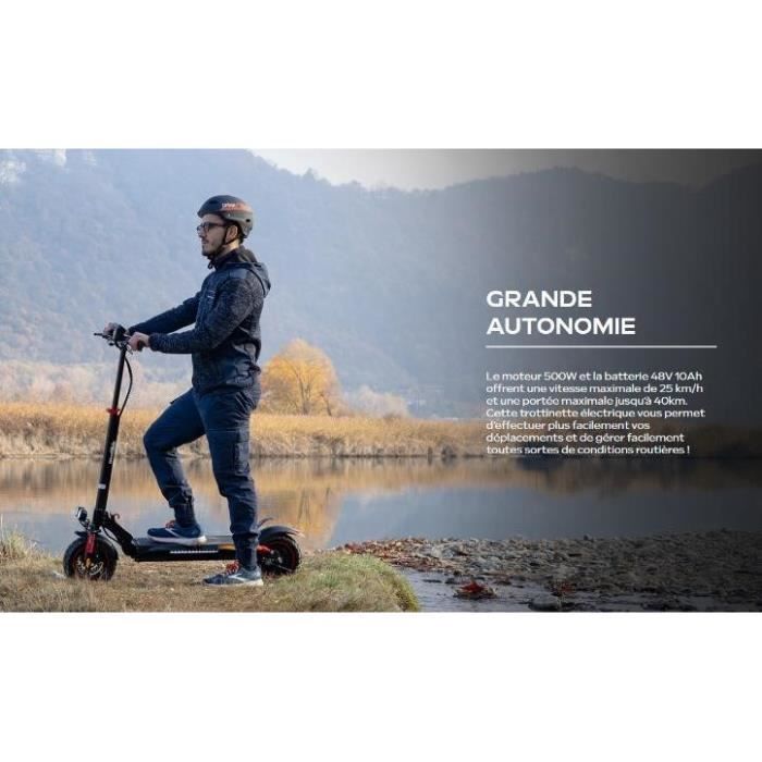 URBANGLIDE Foldable All-terrain Electric Scooter - ECROSS PRO LITE 2 - 10 - 48V - 800 W - Auto 40KM Brake light and indicators