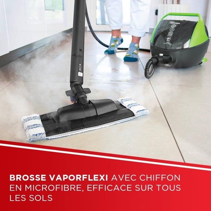 POLTI VAPORETTO Pro 95 Turbo Flexi - Multi-surface Steam Cleaner - 1100W - 1.3 L - 14 Accessories