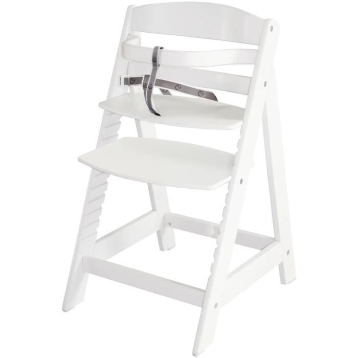 ROBA Sit Up III Convertible High Chair - Height Adjustable - Wood - White
