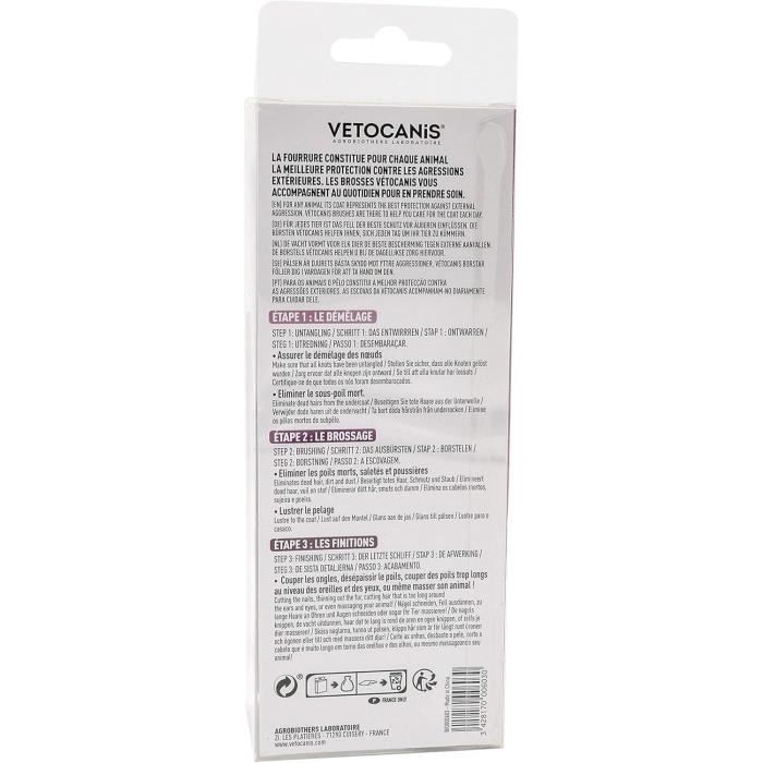 VETOCANIS Grooming Brush - Self-Cleaning Slicker Brush for Cats - Long Hair