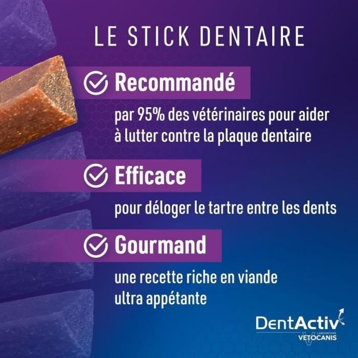 DentActiv - 10 Sticks - VETOCANIS - Chicken-Flavored Oral Hygiene for Cats