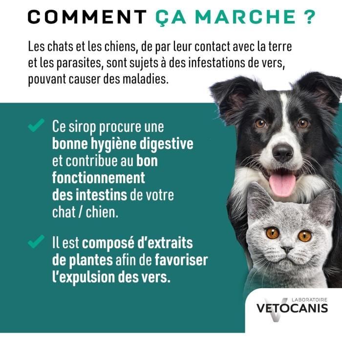 Digestive Hygiene Aid Syrup - VETOCANIS - VERSTOP - For Dogs and Cats - 125 ml