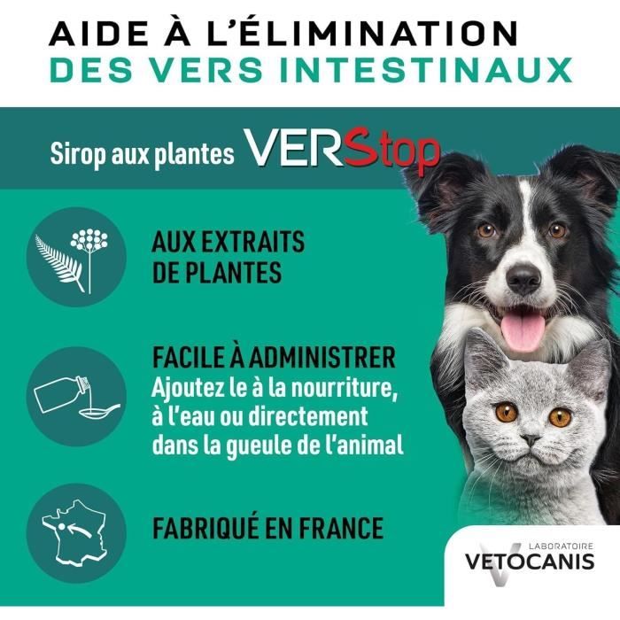 Digestive Hygiene Aid Syrup - VETOCANIS - VERSTOP - For Dogs and Cats - 125 ml