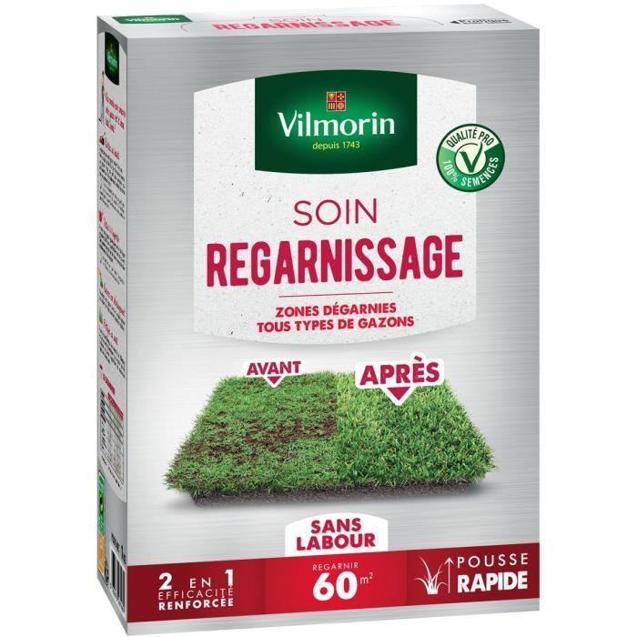 VILMORIN Grass Seed - 2-in-1 Universal Overseeding Treatment - 1 kg