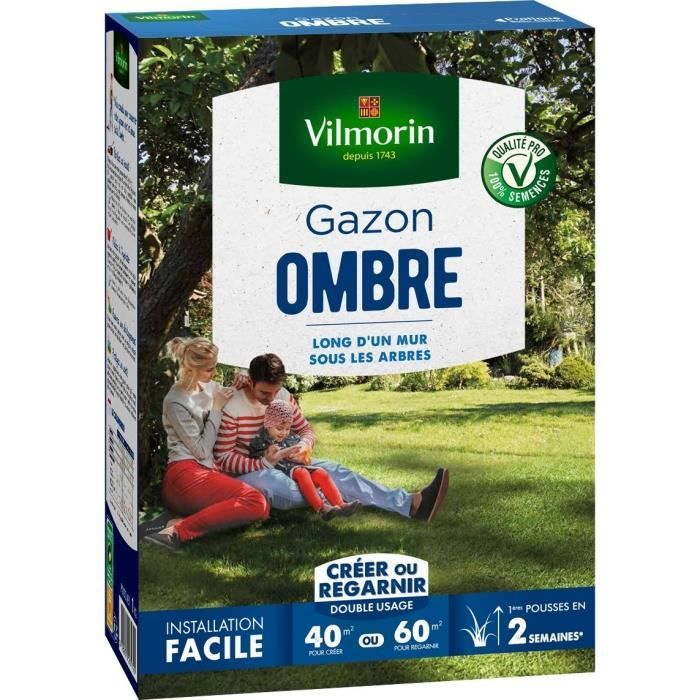 VILMORIN Shade Grass Seed - 1 kg - Ideal for Shade Gardens
