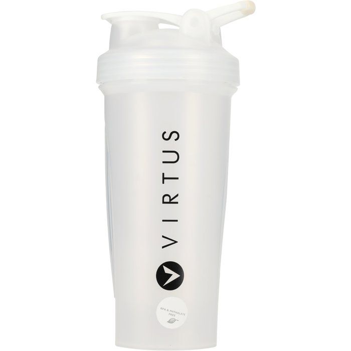Virtus Castaldo Sports Water Bottle - 500 ml - Shaker Accessories Included - White