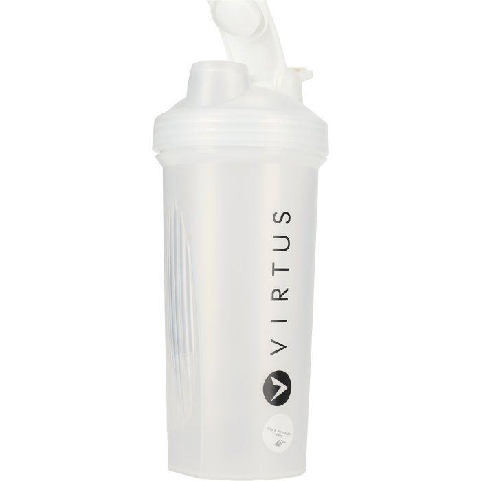Virtus Castaldo Sports Water Bottle - 500 ml - Shaker Accessories Included - White