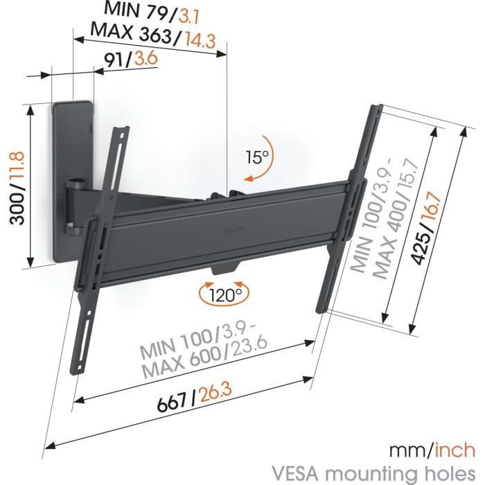 VOGEL'S Wall Mount for TV - 40" to 77" - TVM 1623