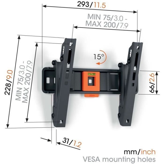 VOGEL'S TV Wall Mount - TVM 1223 - 19-43 inch - 15° Tilt - Full-Motion