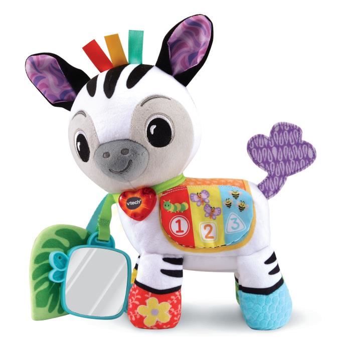 VTECH BABY Timéo Small Activity Zebra Plush Toy, 3-24 Months