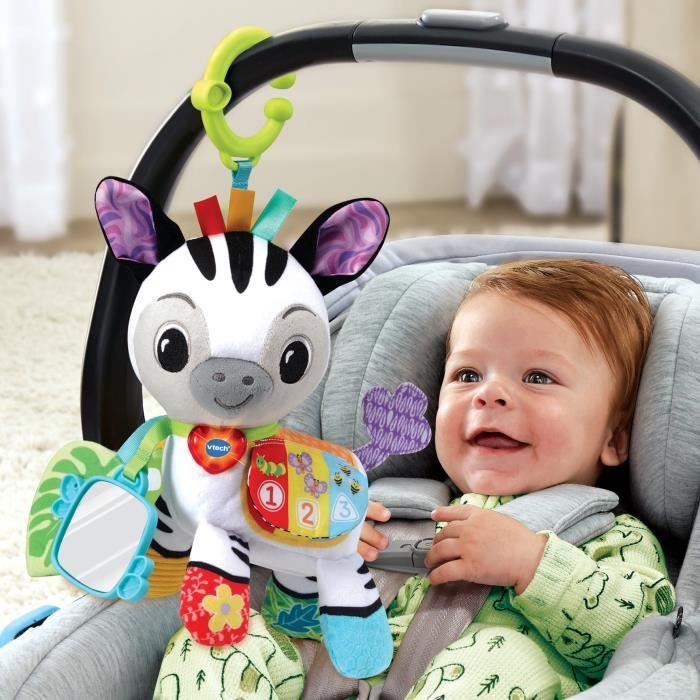 VTECH BABY Timéo Small Activity Zebra Plush Toy, 3-24 Months