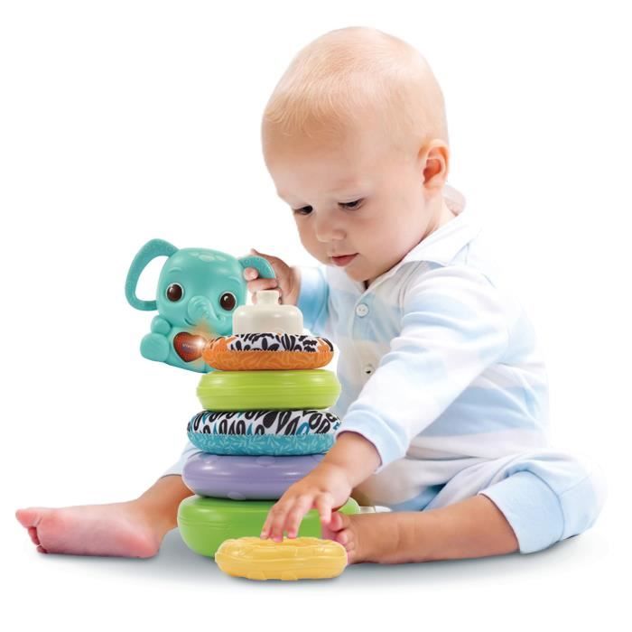 VTECH BABY - Play Green - Nino Stacking Elephant 3 in 1 - Bio-Sourced Plastic