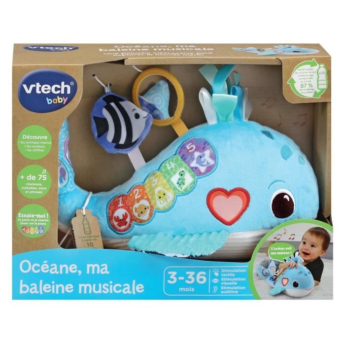 VTECH OCEAN My Musical Whale - Made from Recycled Plastic Bottles