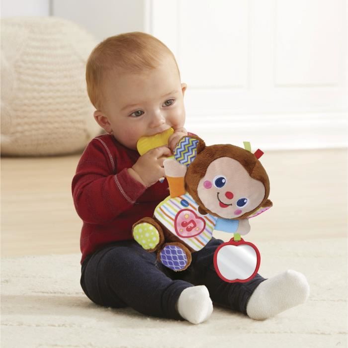 VTECH BABY Early Learning Toy - Noah, Little Activity Monkey Rattle for 3-36 Months