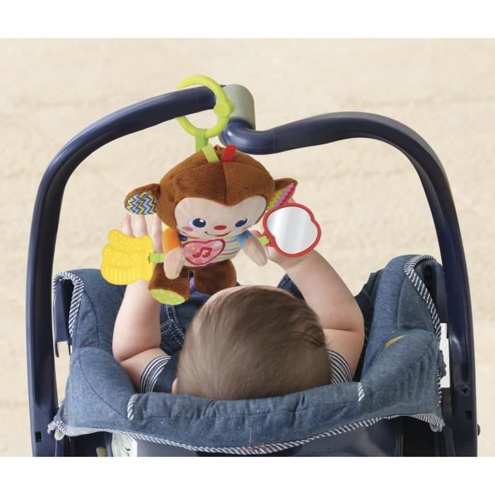 VTECH BABY Early Learning Toy - Noah, Little Activity Monkey Rattle for 3-36 Months