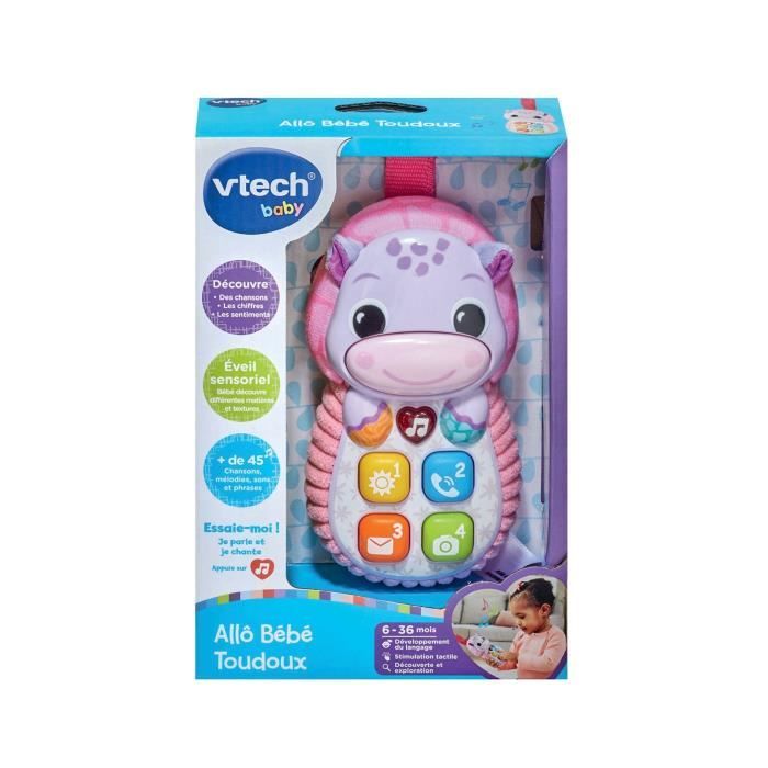 VTECH-ALLO BABY TOUDOUX Pink Interactive Phone, 6-36 Months