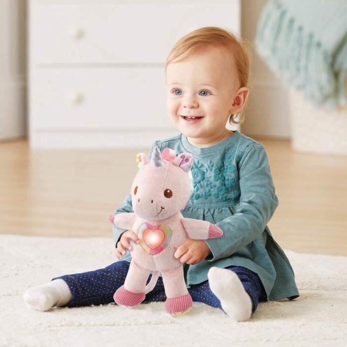 VTECH Maé, My Cuddly Unicorn - Musical Plush Toy - 0-36 Months - Pink