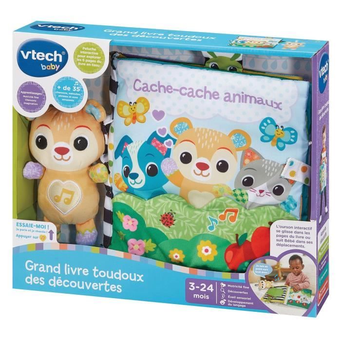 VTECH Big Book of Toudoux Discoveries - Interactive Fabric Book for Babies 3-24 Months