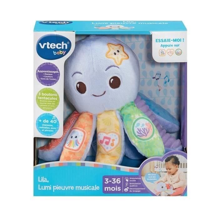VTECH Plush Toy - Lila, Lumi Musical Octopus - 3-36 Months - Interactive
