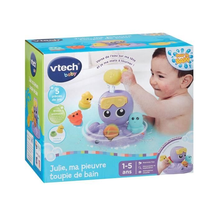 VTECH Bath Toy - Julie, My Spinning Octopus - 1-5 Years - Fun Bath Time
