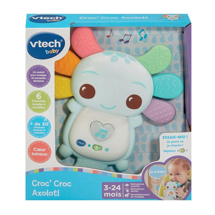 VTECH Croc' Croc Axolotl - Cuddly Toy - 3-24 Months - Blue