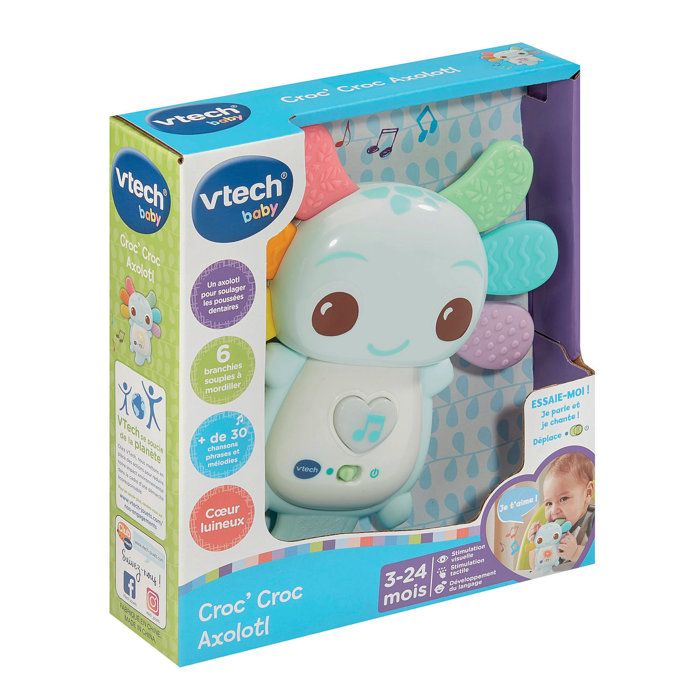 VTECH Croc' Croc Axolotl - Cuddly Toy - 3-24 Months - Blue