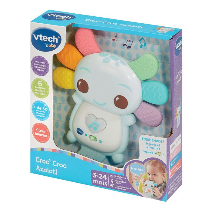 VTECH Croc' Croc Axolotl - Cuddly Toy - 3-24 Months - Blue