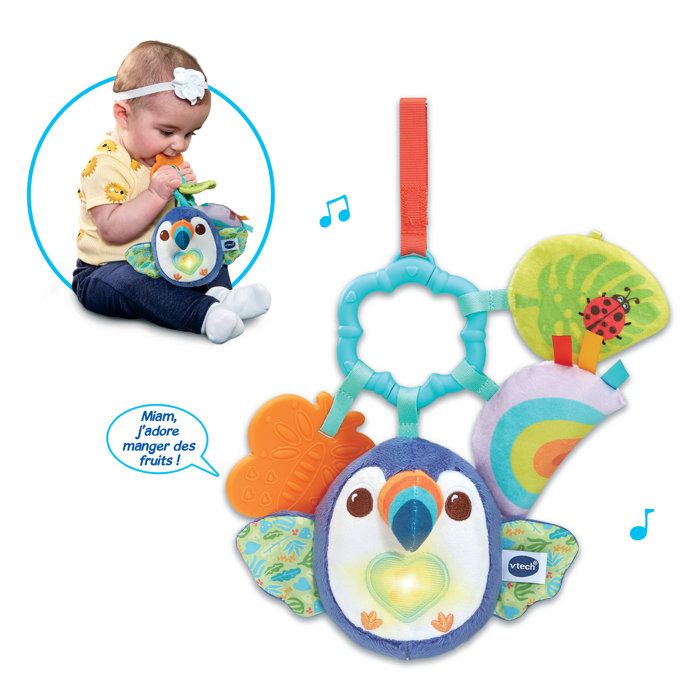VTECH Titouan, My Toucan Sensory Awakening - Soft Toy - 3-36 Months - Multicolor