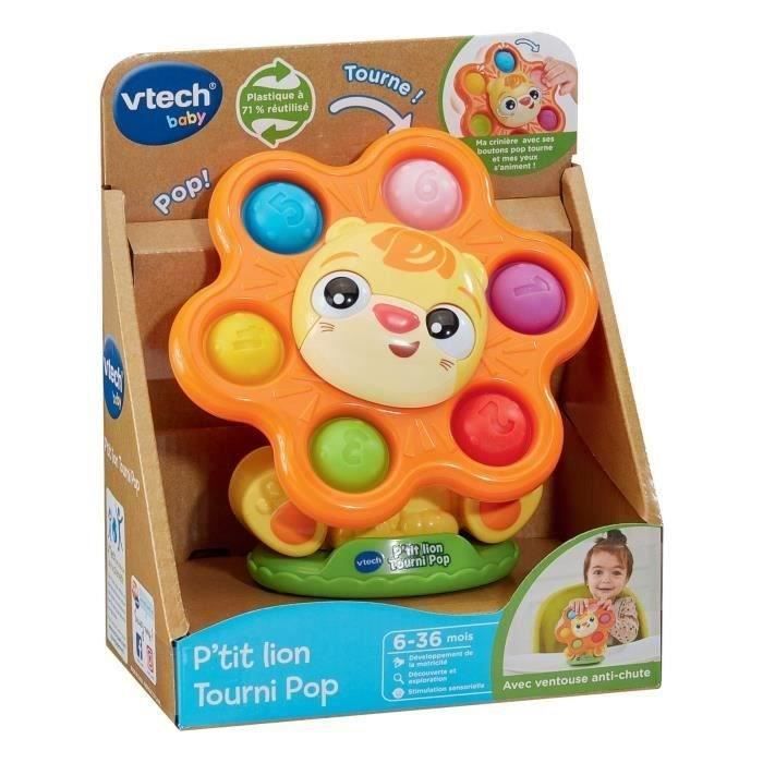 VTECH Little Lion Spin Pop - Motor Skills Toy - 6-36 Months - Recycled Plastic