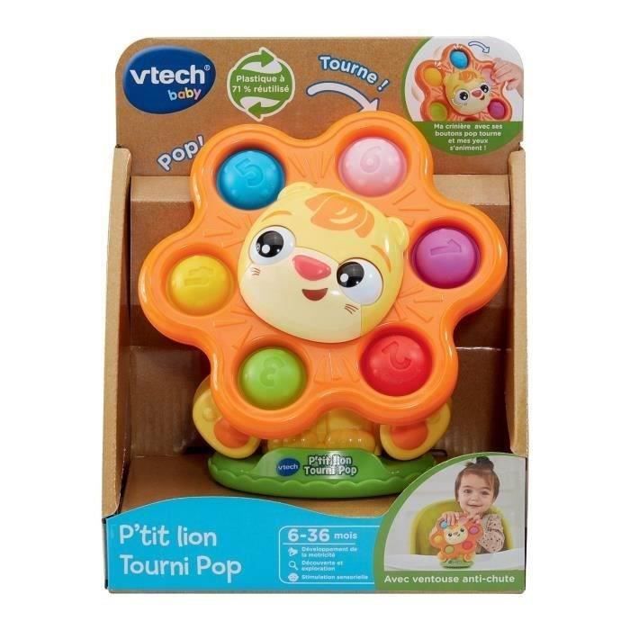 VTECH Little Lion Spin Pop - Motor Skills Toy - 6-36 Months - Recycled Plastic