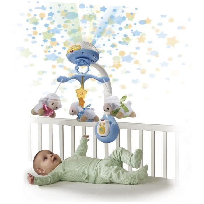 VTECH - Baby Mobile - Light-Up Sheep Counting Mobile - Blue