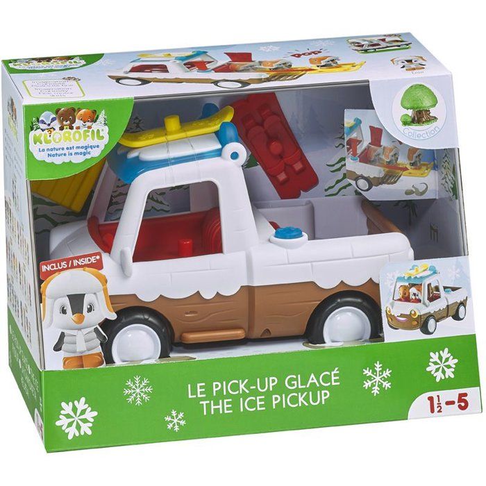 SOPHIE THE GIRAFFE - Klorofil Iced Pickup Truck with Snowflake - Includes Enzo the Penguin