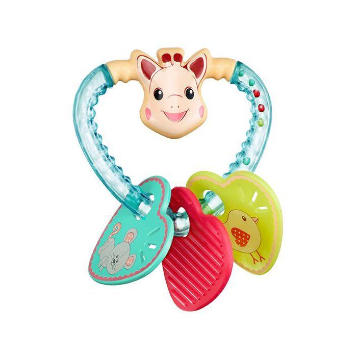 Sophie the Giraffe Heart Rattle - Colorful Beads - Musical Medallions