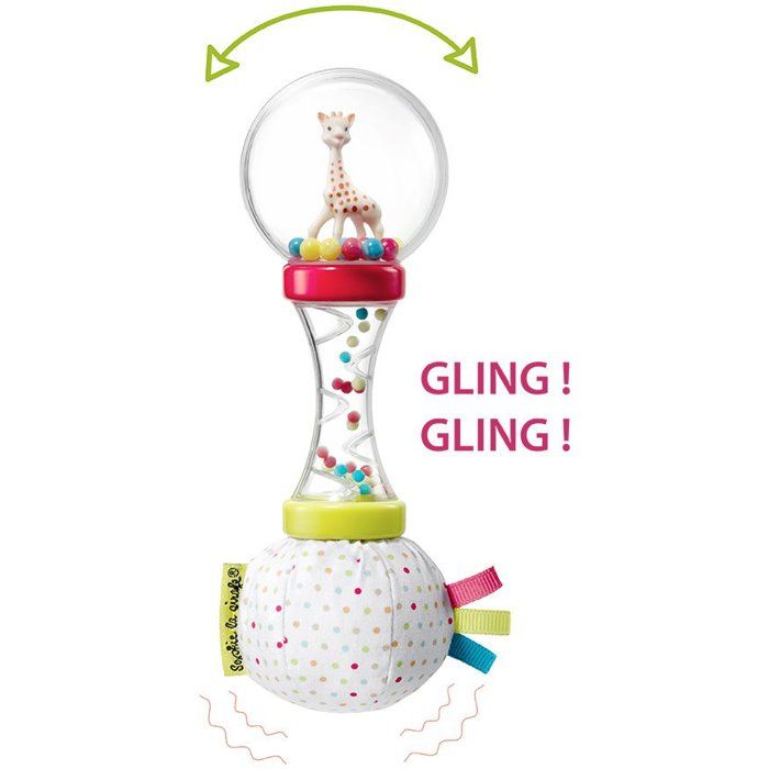 Sophie the Giraffe Rattle - Soft Maracas - Shaking Beads