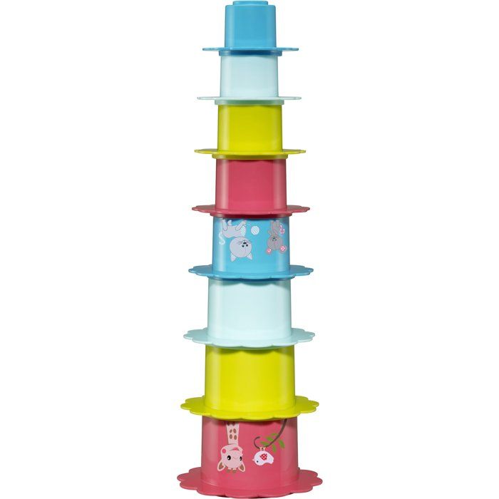 Nesting Flowers - Colorful Stacking Toys for Babies Aged 6 to 18 Months to Encourage Sensory Discovery
