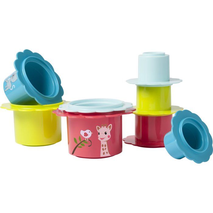 Nesting Flowers - Colorful Stacking Toys for Babies Aged 6 to 18 Months to Encourage Sensory Discovery